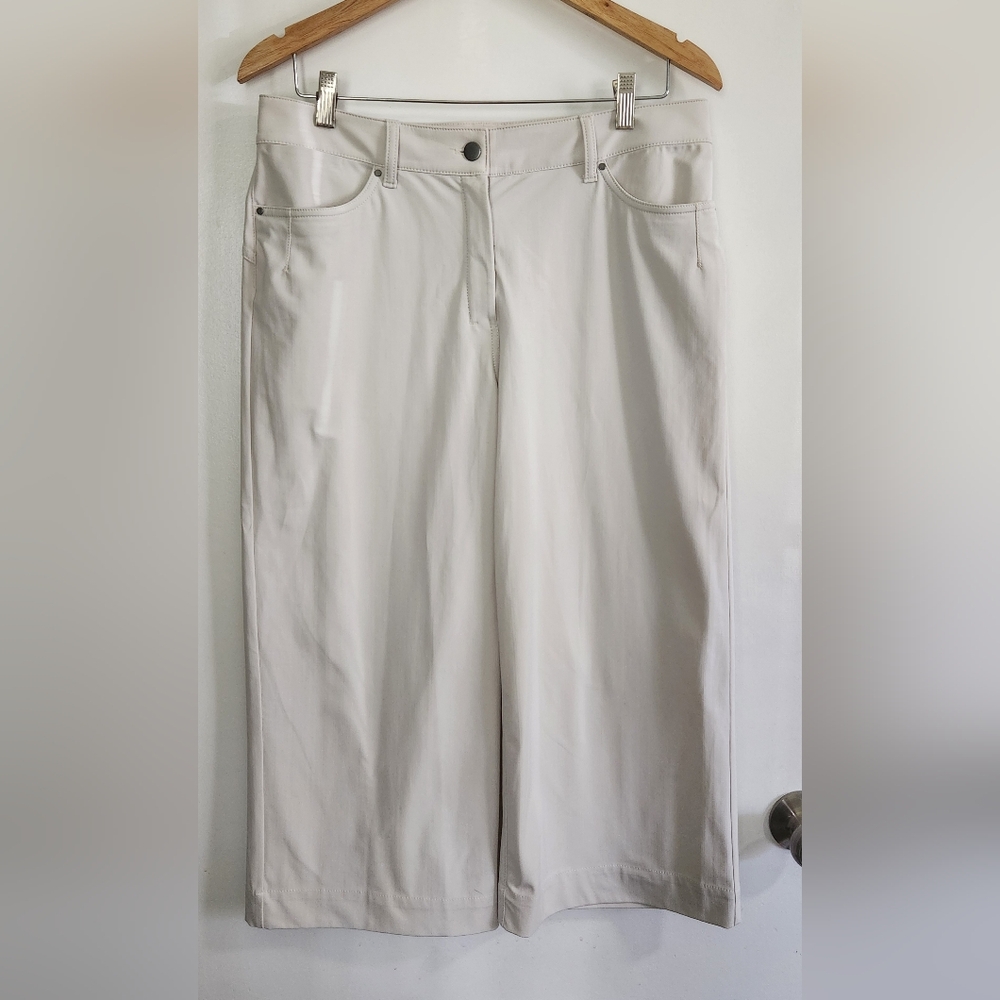 Lululemon City Sleek Pant 5 Pocket Wide-Leg High Rise 7/8 Length Size 31